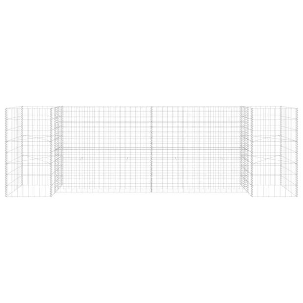 vidaXL Gabion plantenbak H-vormig 260x40x80 cm staaldraad