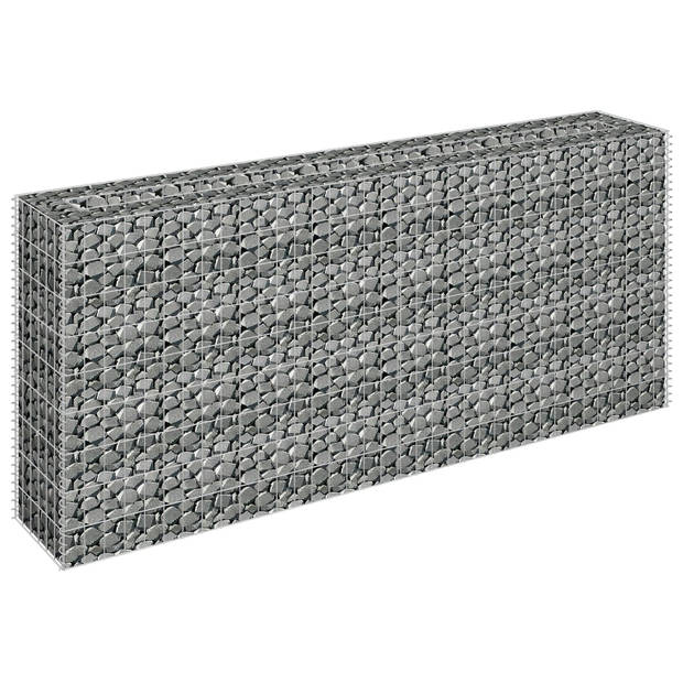 vidaXL Gabion plantenbak verhoogd 180x30x90 cm gegalvaniseerd staal