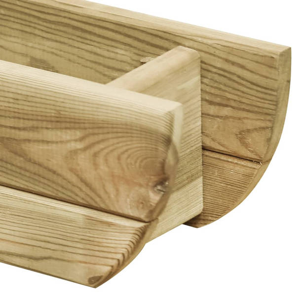 The Living Store Tuinbak - Geïmpregneerd grenenhout - 80x16x16 cm - Montage vereist