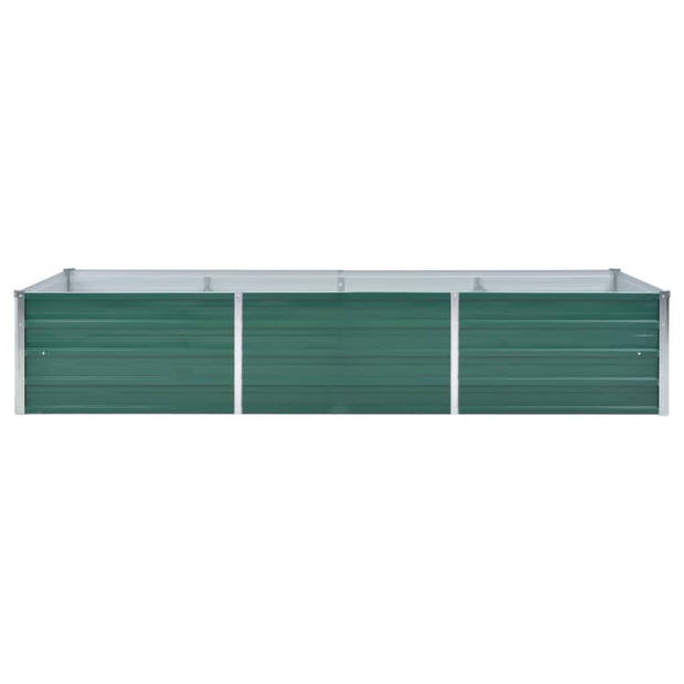 vidaXL Plantenbak verhoogd 240x80x45 cm gegalvaniseerd staal groen