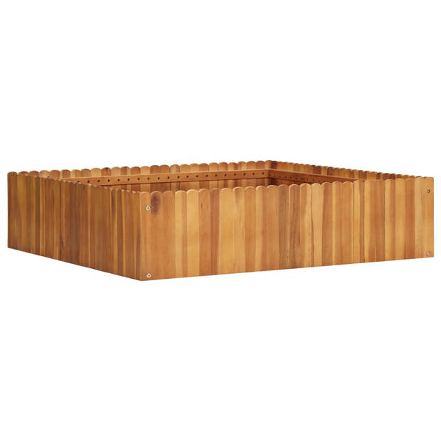 The Living Store Houten kweekbak - Verhoogd - 100 x 100 x 25 cm - Massief acaciahout