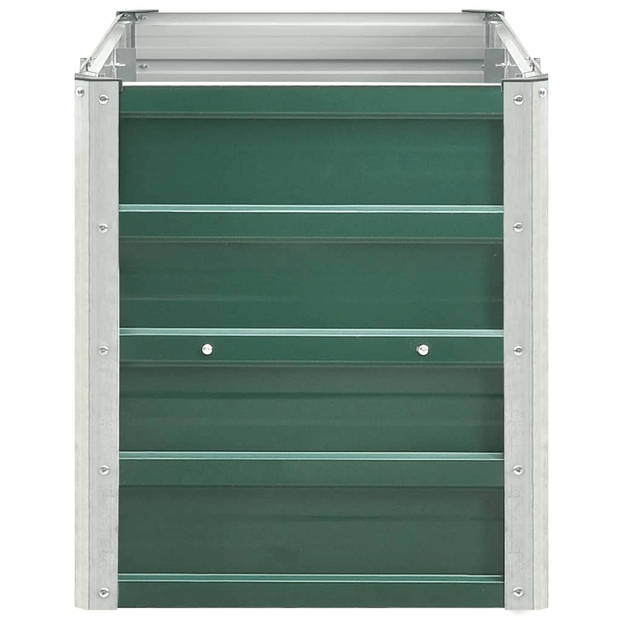 The Living Store Verhoogde Tuinbak - Gegalvaniseerd Staal - 240 x 40 x 45 cm - Groen