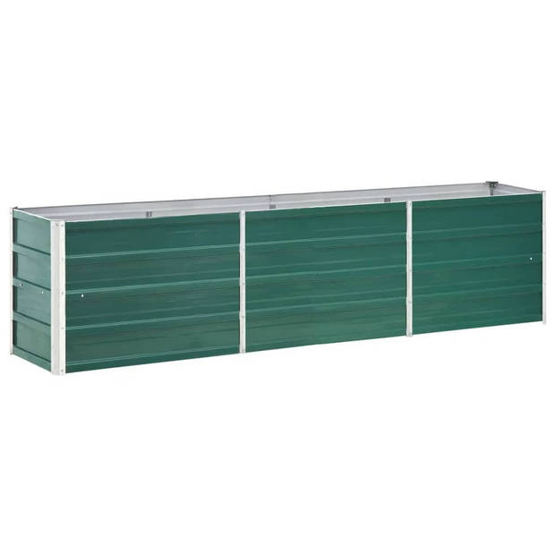 The Living Store Verhoogde Tuinbak - Gegalvaniseerd Staal - 240 x 40 x 45 cm - Groen