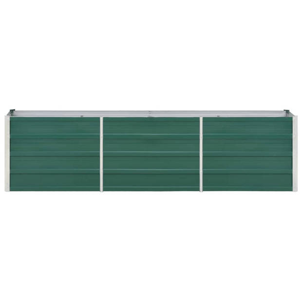 The Living Store Verhoogde Tuinbak - Gegalvaniseerd Staal - 240 x 40 x 45 cm - Groen