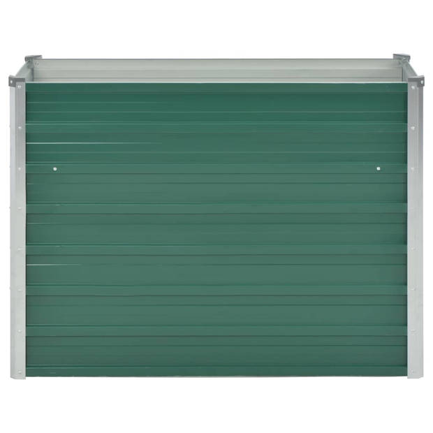 vidaXL Plantenbak verhoogd 100x40x77 cm gegalvaniseerd staal groen