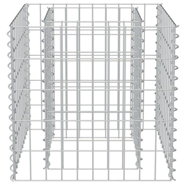 vidaXL Gabion plantenbak verhoogd 50x50x50 cm gegalvaniseerd staal