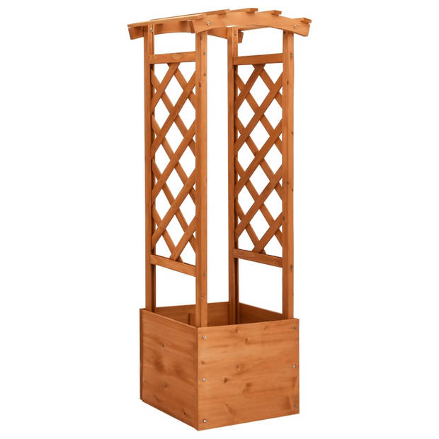 The Living Store Bloembak - Hout - 49 x 39 x 130 cm - Weerbestendig