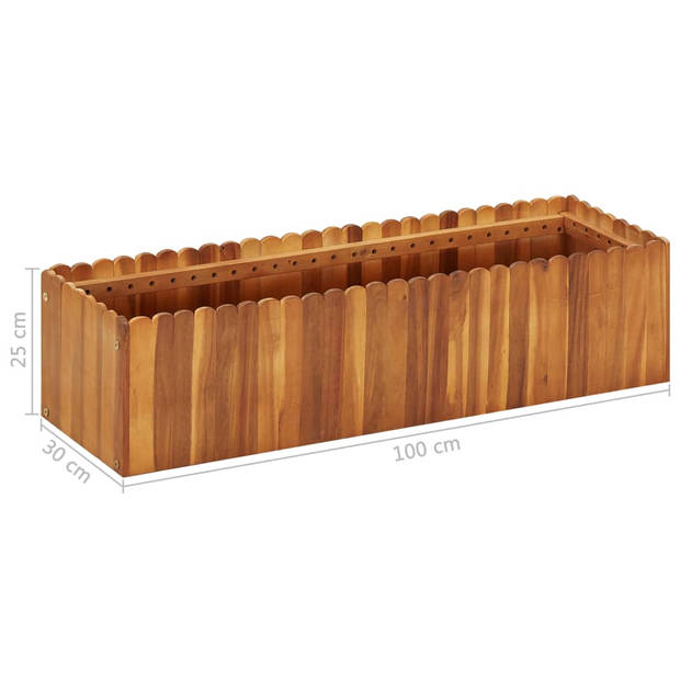 The Living Store Hoge Houten Kweekbak - 100 x 30 x 25 cm - gelat ontwerp