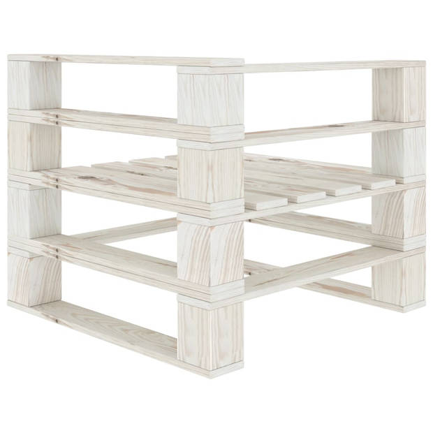 vidaXL 7-delige Loungeset pallet hout wit