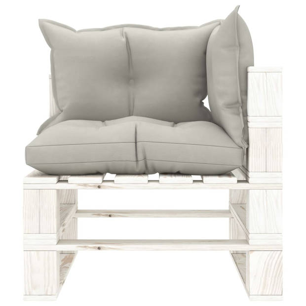 The Living Store Pallet hoekbank - Grenenhouten loungeset - 200 x 67.5 x 60.8 cm