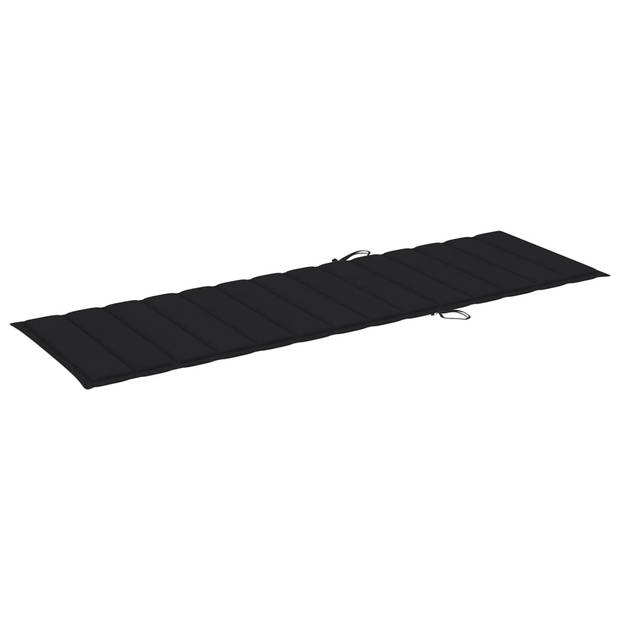The Living Store Loungebed Grenenhout 2-persoons - 200x138x(31.5-77) cm - Verstelbare rugleuning - Incl - kussens