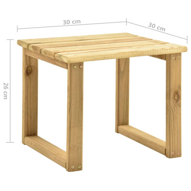 The Living Store Loungebed Houten - Ligbed met verstelbare rugleuning - 200 x 70 cm - Inclusief tafel en kussen - Meer