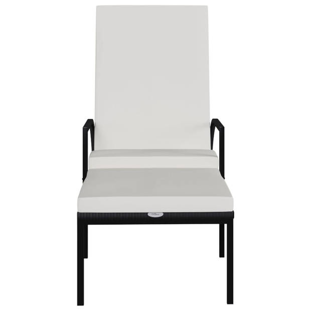 The Living Store Ligstoel - Comfortabel loungemeubel - Stevig stalen frame - Verstelbare rugleuning - Met voetensteun -