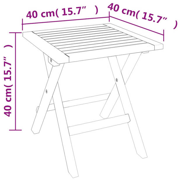 The Living Store Ligbedden Acaciahout - 184 x 55 x 64 cm - Inklapbaar - Comfortabel - Met Tafel