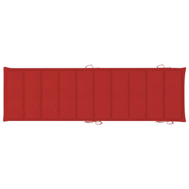 The Living Store Houten Ligbed Tuin - 184x55x64 cm - Acaciahout - Waterbestendig