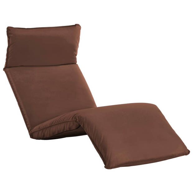 The Living Store Loungebed Opvouwbaar - Bruin - 175 x 56 x 100 cm - 600D Oxford Stof