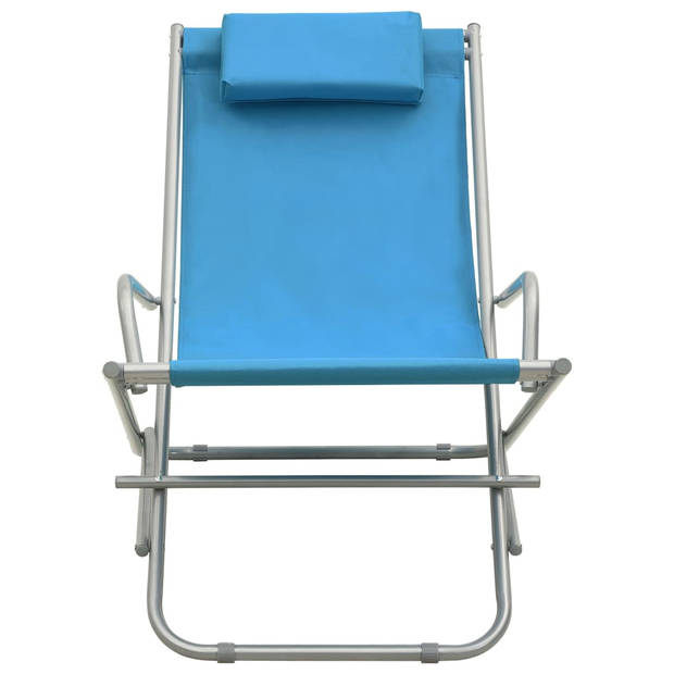 vidaXL Klapstoelen 2 st staal blauw