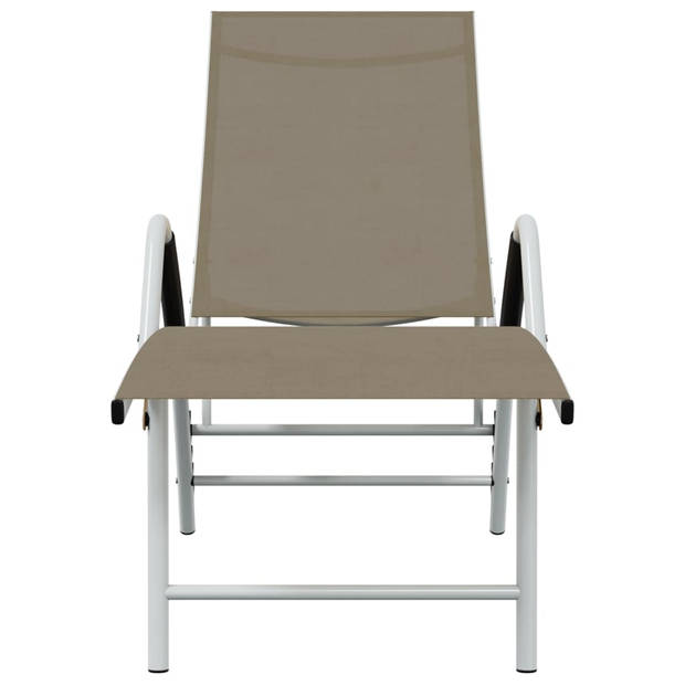 The Living Store Lounger XL - Taupe - (170-193) x 60.5 x (96-51) cm - Verstelbaar