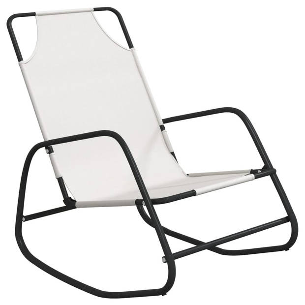 The Living Store Schommelend Ligbed - Loungestoel - 89 x 58 x 93.5 cm - Ademende Mesh Stof