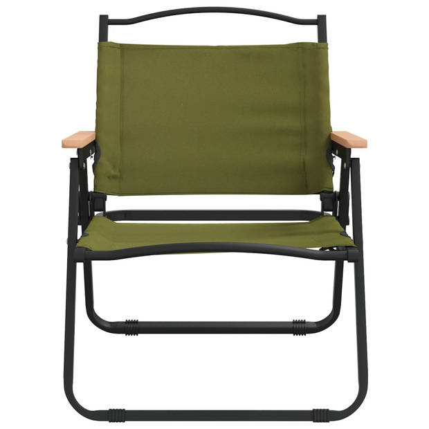 vidaXL Campingstoelen 2 st 54x43x59 cm oxford stof groen