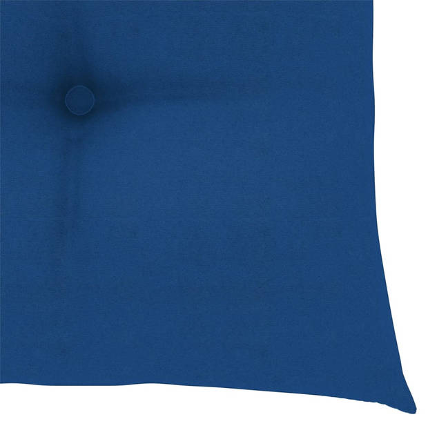 The Living Store Tuinstoelenset - Teakhout - 50 x 53 x 90 cm - Blauw kussen