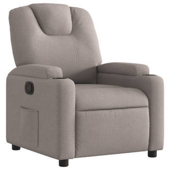 vidaXL Fauteuil verstelbaar stof taupe