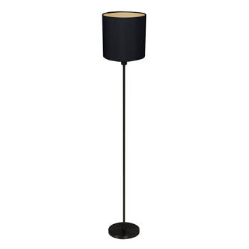 Mexlite vloerlamp Noor - zwart - metaal - 30 cm - E27 fitting - 1564ZW