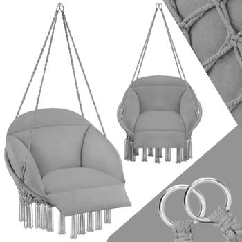 tectake® - Comfortabele Hangstoel Samira - grijs - 404878