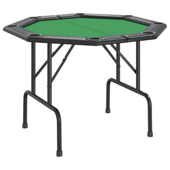 The Living Store Pokertafel - Professioneel - Inklapbaar - Groen - 108 x 108 x 75 cm