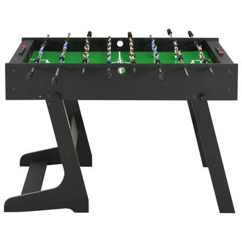 The Living Store Voetbaltafel Airhockey - 121 cm - Zwart