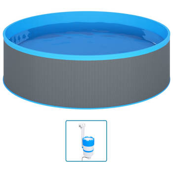 The Living Store Splasher Pool - Staal - 350 x 90 cm - Duurzaam - PVC-voering