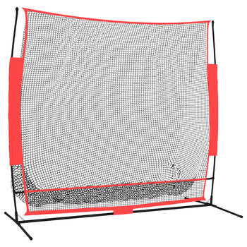 The Living Store Honkbalnet - Polyester - 215 x 107 x 216 cm - Duurzaam en stevig - Breed toepasbaar - Eenvoudig te