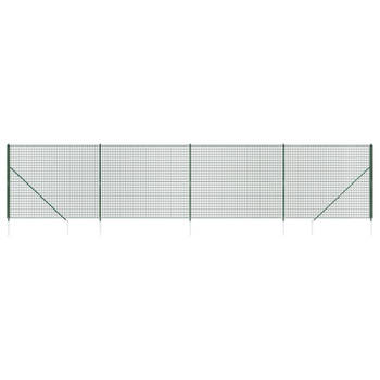 The Living Store Draadgaashek Groen - 1.8 x 10 m - 75 x 50 mm - Gegalvaniseerd staal met PVC-coating