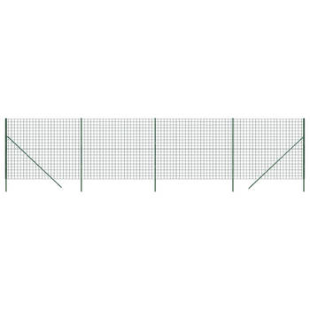 The Living Store Draadgaasomheining - 2 x 10m - Groen - Gegalvaniseerd staal met PVC-coating