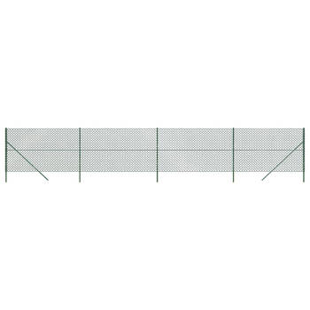 The Living Store Gaashek Groen - 2 x 10 m - Staal met PVC-coating