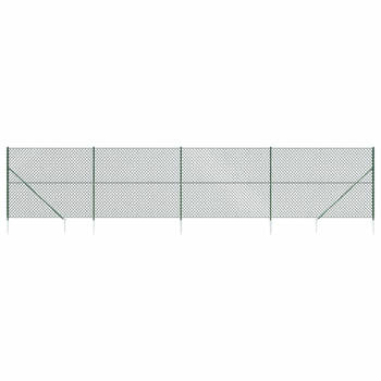 The Living Store Gaashek 1.6x10m - Groen - Gegalvaniseerd staal met PVC-coating