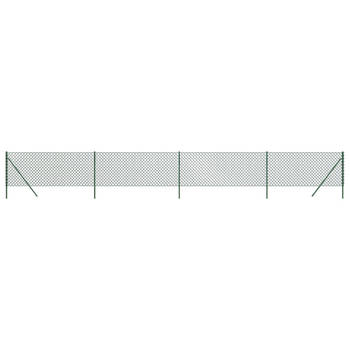 The Living Store Gaashek - Groen - 1 x 10 m - 60 x 60 mm - Staal - PVC-coating