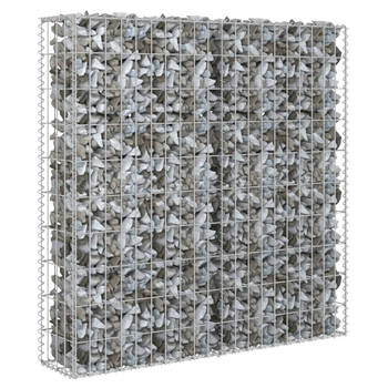 The Living Store Gabion Mand - 80 x 20 x 100 cm - Gegalvaniseerd Staal