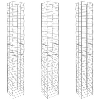 The Living Store Schanskorfset - Gabion - 25 x 25 x 197 cm - 3.5 mm draaddiameter