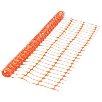 The Living Store Afzetgaas 1 x 30 m - HDPE - 100 x 40 mm - Oranje