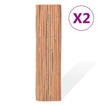 The Living Store Bamboe Omheining - Set van 2 - 100 x 400 cm - Hoogwaardig