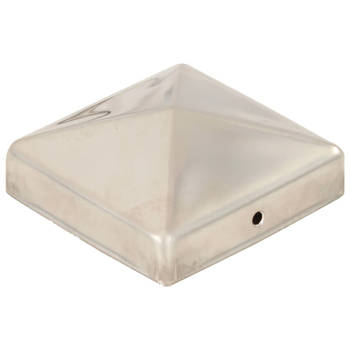 The Living Store Piramide Paalkap - RVS - 85 x 85 mm - Geschikt voor 81 mm palen