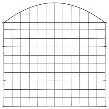 The Living Store Hekset Groen - Staal - 775 x (640-785) mm - 5 panelen - 6 palen