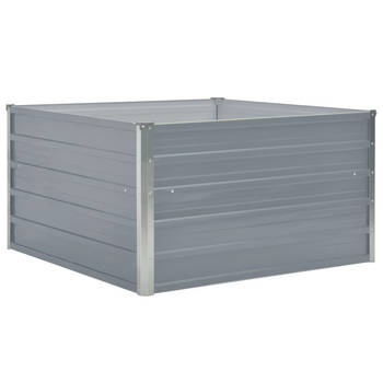 The Living Store Verhoogd Tuinbed - Gegalvaniseerd Staal - 100 x 100 x 45 cm