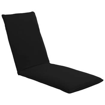 The Living Store Loungebed - Opvouwbaar - 175 x 56 x 100 cm - Zwart