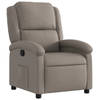 vidaXL Fauteuil verstelbaar stof taupe