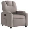 vidaXL Fauteuil verstelbaar stof taupe