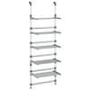 The Living Store 5-laagse hangende wasdroogrek - 50 x 25 x (147-187) cm - zilver