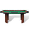 The Living Store Pokertafel - Casino kwaliteit - 208 x 107 x 81 cm - Groen