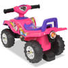 The Living Store Loopquad Roze/Paars - Kinderquad met Licht en Geluid - Met Claxon en Opbergruimte - Afmetingen